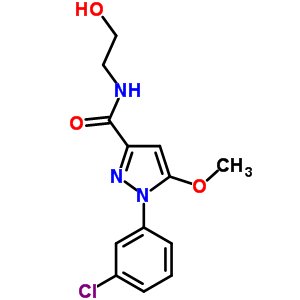 1-(3-Chlorophenyl)-n-(2-hydroxyethyl)-5-methoxy-1h-pyrazole-3-carboxamide Structure,54708-74-6Structure