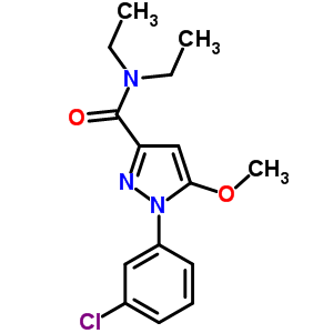 1-(3-Chlorophenyl)-n,n-diethyl-5-methoxy-1h-pyrazole-3-carboxamide Structure,54708-75-7Structure