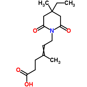 6-(4-Ethyl-4-methyl-2,6-dioxo-1-piperidyl)-4-methyl-hex-4-enoic acid Structure,54719-42-5Structure