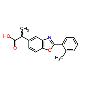 α-methyl-2-(2-methylphenyl)-5-benzoxazoleacetic acid Structure,54785-37-4Structure