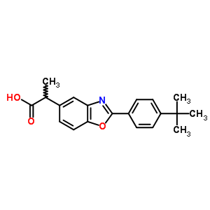 2-(4-Tert-butylphenyl)-α-methyl-5-benzoxazoleacetic acid Structure,54785-40-9Structure