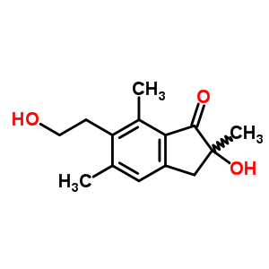 2,3-Dihydro-2-hydroxy-6-(2-hydroxyethyl)-2,5,7-trimethyl-1h-inden-1-one Structure,54797-11-4Structure