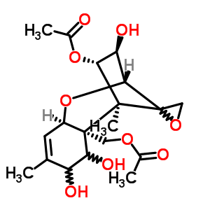 12,13-Epoxytrichothec-9-ene-3alpha,4beta,7,8,15-pentol 4,15-diacetate Structure,54831-24-2Structure