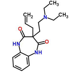 3-烯丙基-3-[2-(二乙基氨基)乙基]-1H-1,5-苯并二氮雜卓-2,4(3h,5h)-二酮結(jié)構(gòu)式_54871-42-0結(jié)構(gòu)式