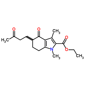 Ethyl 1,3-dimethyl-4-oxo-5-(3-oxobutyl)-6,7-dihydro-5h-indole-2-carboxylate Structure,54874-75-8Structure