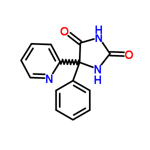 5-Phenyl-5-pyridin-2-yl-imidazolidine-2,4-dione Structure,54886-89-4Structure