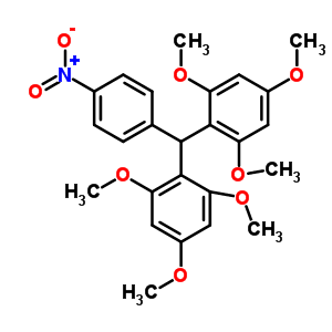 Benzene,1,1’-[(4-nitrophenyl)methylene]bis[2,4,6-trimethoxy]- Structure,54921-80-1Structure