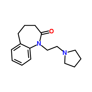 2,3,4,5-Tetrahydro-1-[2-(1-pyrrolidinyl)ethyl ]-1h-1-benzazepin-2-one Structure,54951-27-8Structure