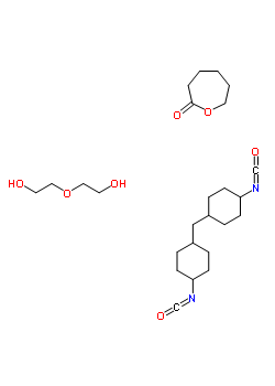 2-氧雜環(huán)庚烷酮與 2,2-氧基二(乙醇)和 1,1-亞甲基二(4-異氰酸環(huán)己烷)的聚合物結(jié)構(gòu)式_54954-83-5結(jié)構(gòu)式