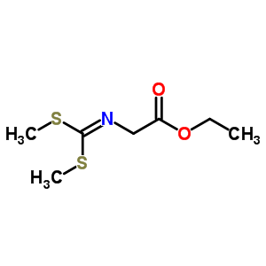 N-[bis(methylthio)methylene]glycine ethyl ester Structure,54985-61-4Structure