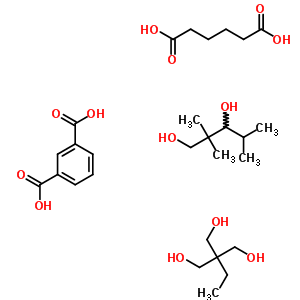 1,3-苯二甲酸與 2-乙基-2-(羥基甲基)-1,3-丙烷二醇, 己二酸和 2,2,4-三甲基-1,3-戊烷二醇聚合物結(jié)構(gòu)式_55012-14-1結(jié)構(gòu)式