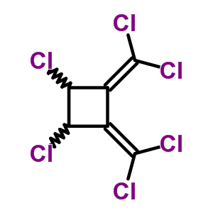 1,2-Dichloro-3,4-bis(dichloromethylene)cyclobutane Structure,55044-46-7Structure