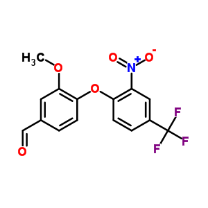 3-Methoxy-4-[2-nitro-4-(trifluoromethyl)phenoxy]-benzaldehyde Structure,5509-72-8Structure