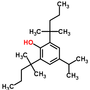 2,6-Bis(2-methylpentan-2-yl)-4-propan-2-yl-phenol Structure,55154-57-9Structure