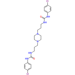 N,n-(1,4-piperazinediyldi-3,1-propanediyl)bis(n-(4-chlorophenyl)urea) Structure,55291-04-8Structure