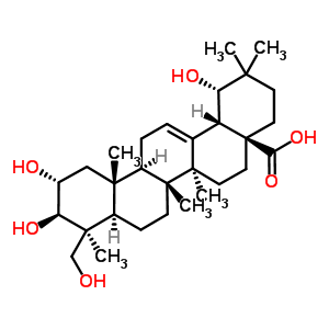 (2A,3b,4b,19a)-2,3,19,23-tetrahydroxy-olean-12-en-28-oic acid Structure,55306-03-1Structure