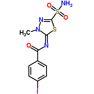 4-Iodo-n-(4,5-dihydro-4-methyl-2-sulfamoyl-1,3,4-thiadiazol-5-ylidene)benzamide Structure,55371-84-1Structure