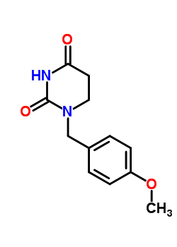 Dihydro-1-((4-methoxyphenyl)methyl)-2,4(1h,3h)-pyrimidinedione Structure,55383-98-7Structure