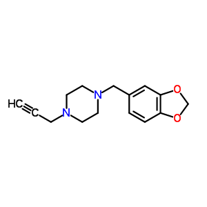 1-(3,4-Methylenedioxybenzyl)-4-(2-propynyl)piperazine Structure,55436-34-5Structure