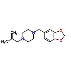 1-(2-Methylallyl)-4-(3,4-methylenedioxybenzyl)piperazine Structure,55436-36-7Structure