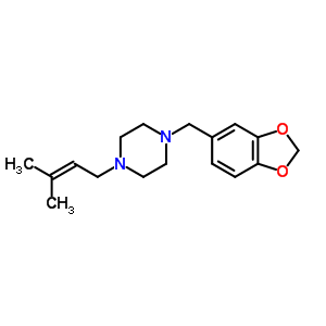 1-(3-Methyl-2-butenyl)-4-(3,4-methylenedioxybenzyl)piperazine Structure,55436-39-0Structure