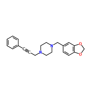 1-(3,4-Methylenedioxybenzyl)-4-(3-phenyl-2-propynyl)piperazine Structure,55436-42-5Structure