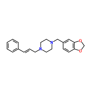 1-(3,4-Methylenedioxybenzyl)-4-[(e)-3-phenylallyl ]piperazine Structure,55436-43-6Structure