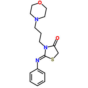 3-(3-Morpholinopropyl)-2-(phenylimino)-4-thiazolidinone Structure,55469-56-2Structure