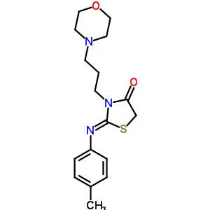 2-[(4-Methylphenyl)imino]-3-[3-(4-morpholinyl)propyl ]-4-thiazolidinone Structure,55469-58-4Structure