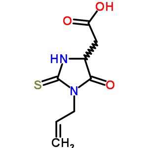 (1-Allyl-5-oxo-2-thioxo-imidazolidin-4-yl)-acetic acid Structure,55523-05-2Structure