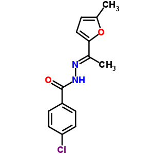 4-Chloro-n-[1-(5-methyl-2-furyl)ethylideneamino]benzamide Structure,5554-58-5Structure