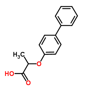 Propanoic acid,2-([1,1-biphenyl]-4-yloxy)- Structure,5555-13-5Structure