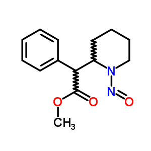 1-Nitroso-α-phenyl-2-piperidineacetic acid methyl ester Structure,55557-03-4Structure