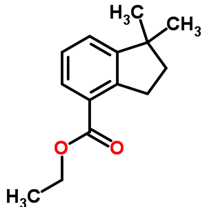 2,3-Dihydro-1,1-dimethyl-1h-indene-4-carboxylic acid ethyl ester Structure,55591-12-3Structure