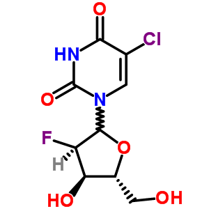 5-Chloro-1-(2’-fluoro-2’-deoxyribofuranosyl)uracil Structure,55612-15-2Structure