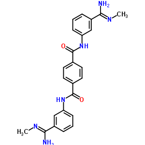 N,n-bis[3-(n-methylcarbamimidoyl)phenyl]benzene-1,4-dicarboxamide Structure,5580-75-6Structure