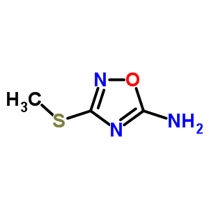 1,2,4-Oxadiazol-5-amine,3-(methylthio)-(9ci) Structure,55864-39-6Structure