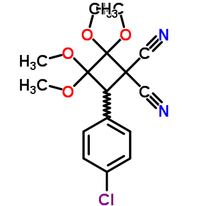 4-(4-Chlorophenyl)-2,2,3,3-tetramethoxy-cyclobutane-1,1-dicarbonitrile Structure,56069-79-5Structure