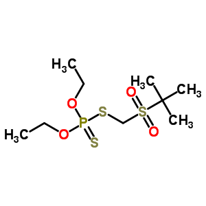 Phosphorodithioic acid,s-[[(1,1-dimethylethyl)sulfonyl]methyl] o,o-diethyl ester Structure,56070-16-7Structure