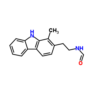 Formamide,n-[2-(1-methyl-9h-carbazol-2-yl)ethyl]- Structure,5610-75-3Structure