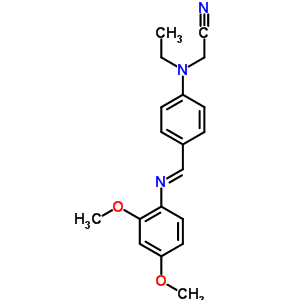 Acetonitrile,2-[[4-[[(2,4-dimethoxyphenyl)imino]methyl]phenyl]ethylamino]- Structure,56133-62-1Structure