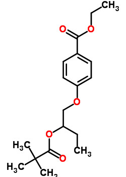 4-[2-(1-氧代-2,2-二甲基丙氧基)丁氧基]苯甲酸乙酯結(jié)構(gòu)式_56219-74-0結(jié)構(gòu)式