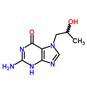 6H-purin-6-one,2-amino-1,7-dihydro-7-(2-hydroxypropyl)- Structure,56247-84-8Structure