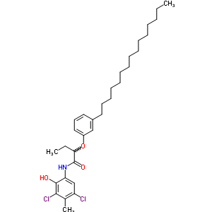 N-(3,5-dichloro-2-hydroxy-4-methylphenyl)-2-(3-pentadecylphenoxy)butanamide Structure,56339-92-5Structure