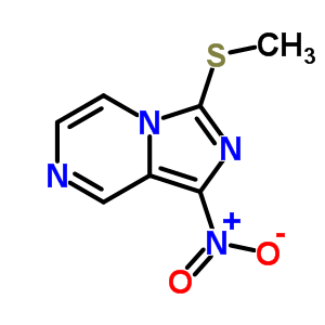 3-(甲基硫代)-1-硝基-咪唑并[1,5-a]吡嗪結構式_56488-29-0結構式