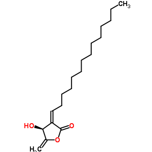 (S)-4,5-二氫-4-羥基-5-亞甲基-3-[(z)-十四烷-1-基]呋喃-2(3h)-酮結(jié)構(gòu)式_56522-15-7結(jié)構(gòu)式