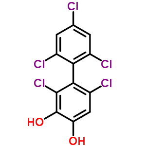 3,5-Dichloro-4-(2,4,6-trichlorophenyl)benzene-1,2-diol Structure,56558-19-1Structure