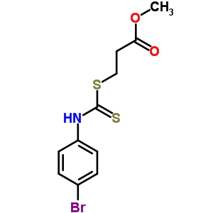 Propanoic acid,3-[[[(4-bromophenyl)amino]thioxomethyl]thio]-, methyl ester Structure,56624-43-2Structure