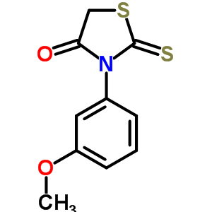 3-(3-Methoxyphenyl)-2-sulfanylidene-thiazolidin-4-one Structure,56676-53-0Structure