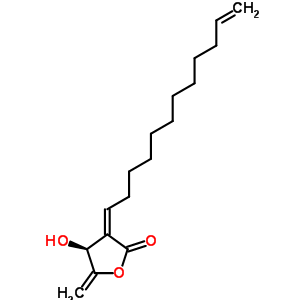 (S)-3-[(z)-11-十二烯-1-基]-4,5-二氫-4-羥基-5-亞甲基呋喃-2(3h)-酮結(jié)構(gòu)式_56799-51-0結(jié)構(gòu)式